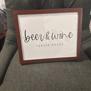 Beer and Wine Sign for event